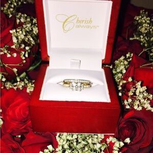 Womens Diamond Bridal Set – 10K Yellow Gold | 1/2 CT TW